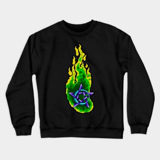 Wiccan Pentacle Tattoo Art Crewneck Sweatshirt